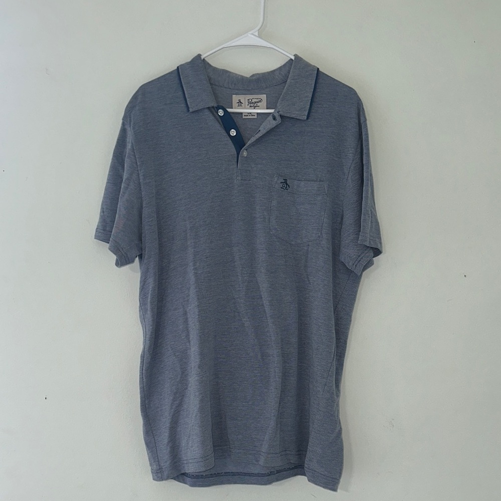 Original Penguin Heather Gray Polo Shirt